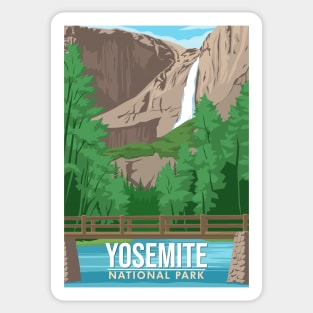 Yosemite national vernal fall waterfalls Sticker